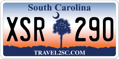 SC license plate XSR290