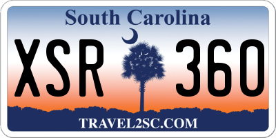 SC license plate XSR360