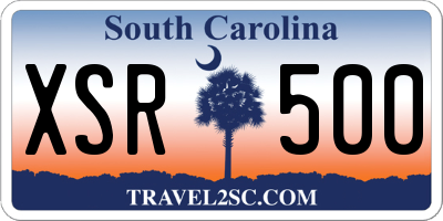 SC license plate XSR500