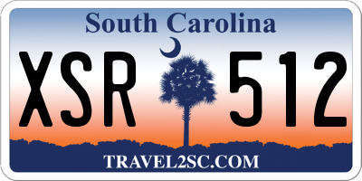SC license plate XSR512