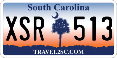 SC license plate XSR513