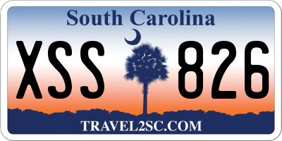 SC license plate XSS826