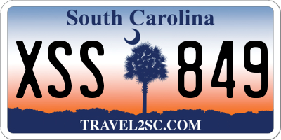 SC license plate XSS849