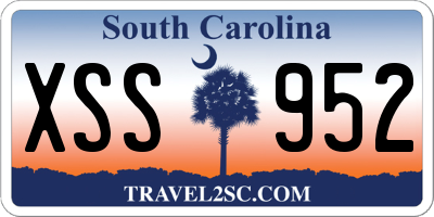 SC license plate XSS952