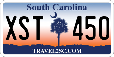 SC license plate XST450
