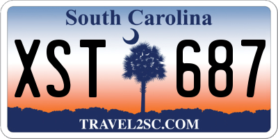 SC license plate XST687