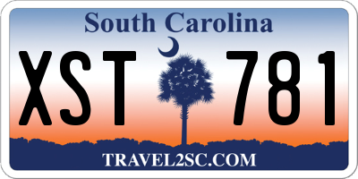SC license plate XST781