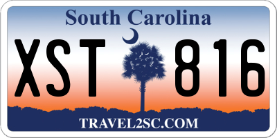 SC license plate XST816