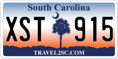 SC license plate XST915