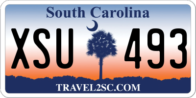 SC license plate XSU493