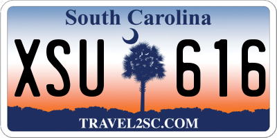 SC license plate XSU616