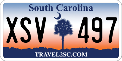 SC license plate XSV497