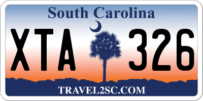 SC license plate XTA326