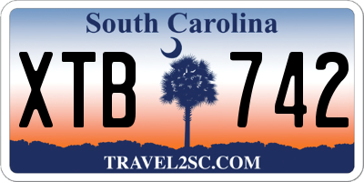 SC license plate XTB742