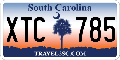 SC license plate XTC785
