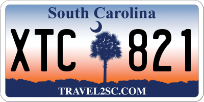 SC license plate XTC821