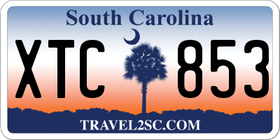 SC license plate XTC853