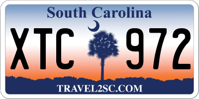SC license plate XTC972