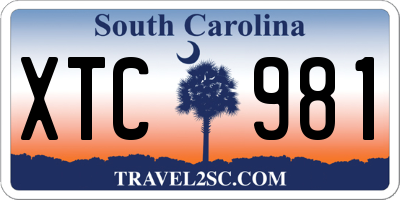 SC license plate XTC981