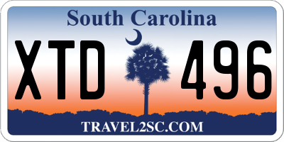SC license plate XTD496