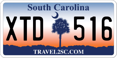 SC license plate XTD516