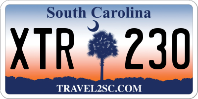 SC license plate XTR230