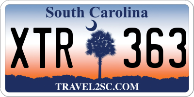 SC license plate XTR363