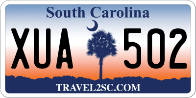SC license plate XUA502