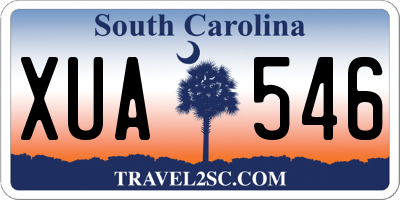 SC license plate XUA546