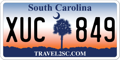 SC license plate XUC849