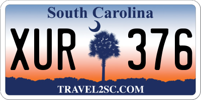 SC license plate XUR376