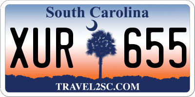 SC license plate XUR655