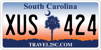 SC license plate XUS424