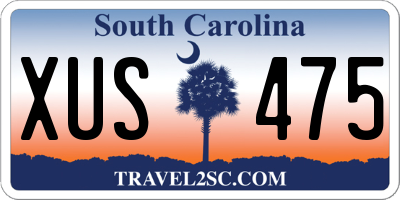 SC license plate XUS475