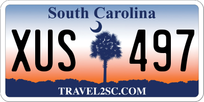 SC license plate XUS497