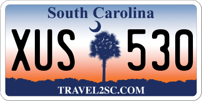 SC license plate XUS530
