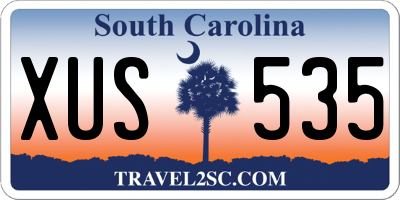 SC license plate XUS535