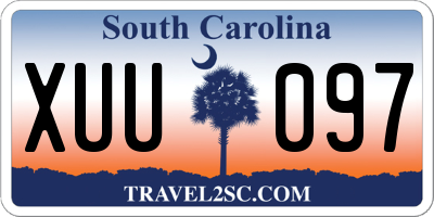 SC license plate XUU097