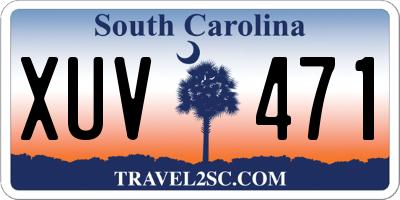 SC license plate XUV471
