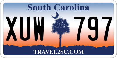 SC license plate XUW797