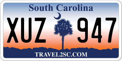 SC license plate XUZ947