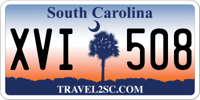 SC license plate XVI508