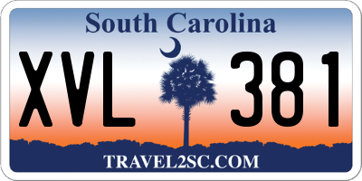 SC license plate XVL381