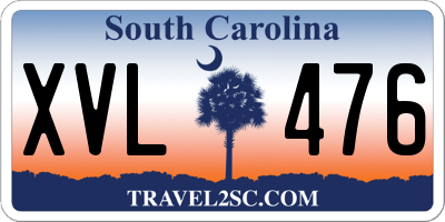 SC license plate XVL476