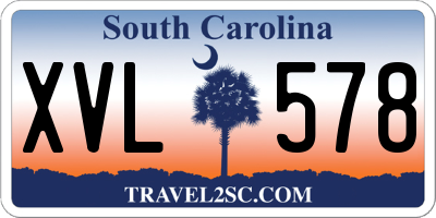 SC license plate XVL578