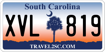 SC license plate XVL819