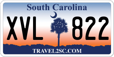 SC license plate XVL822