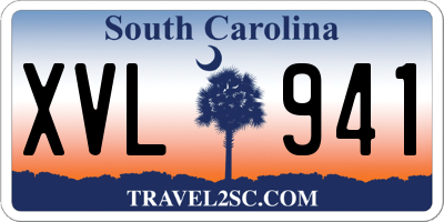 SC license plate XVL941