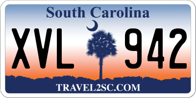 SC license plate XVL942