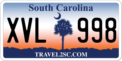 SC license plate XVL998